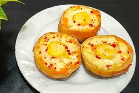 Just Add Eggs With buns! It's So Delicious! Healthy Breakfast Recipe! Easy &amp; Quick Snacks Recipe