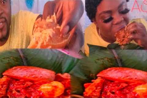 ASMR MUKBANG NIGERIA LOCAL PAPER RICE WITH ASSORTED MEAT,BONGA FISH,STOCKFISH,KPOMO &amp; GOATMEAT..