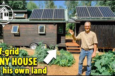 He retired into a off-grid Tiny House on his own land