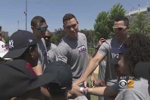 Yankees Stars Host Students In Kickball Game To End Bullying