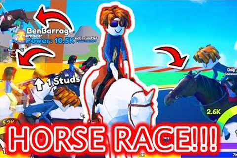 Roblox - HORSE RACING!?  *I got SNOWFLAKE!!!*  (Horse Race 🏇)