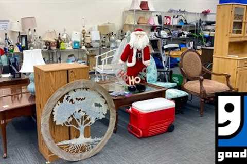 GOODWILL SHOP WITH ME FURNITURE SOFAS CHRISTMAS DECORATIONS KITCHENWARE SHOPPING STORE WALK THROUGH