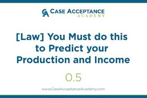CAA | 0.5 - [Law] You Must Do This To Predict Your Production &amp; Income