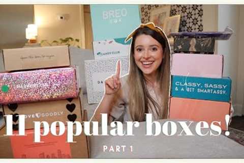 Comparing &amp; Reviewing 11 Popular Subscription Boxes | 2020 Subscription Box Unboxing with Michel