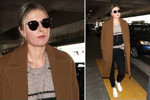 Tennis Pro Maria Sharapova Strides Through LAX