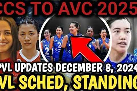 PVL GAME SCHEDULE, STANDINGS AND RESULTS TODAY DECEMBER 8, 2024! CREAMLINE REPRESENT AVC 2025!