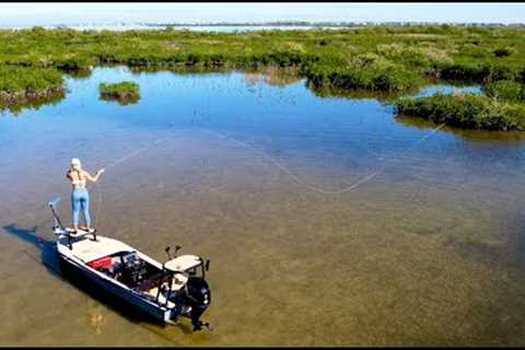 Saltwater Flyfishing - Catching Redfish &amp; Sheepshead in Inches