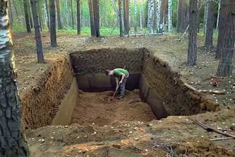 Man Builds Secret Underground CABIN in the Forest | Start to Finish by @outdoorlifeandcraft