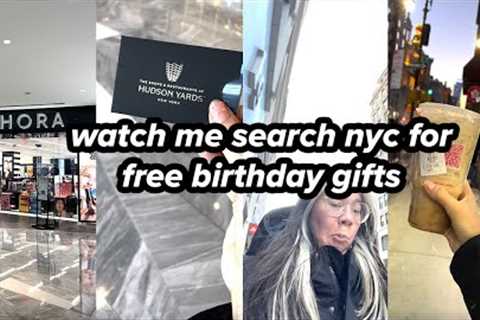 searching for free birthday gifts | nyc vlog