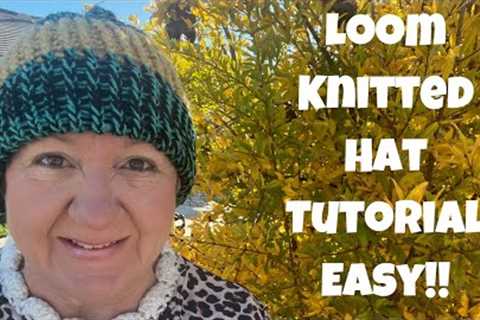Loom Knit Hat (Easiest Beginner Tutorial) #knithat #loomknitting #knittutorial #tutorial
