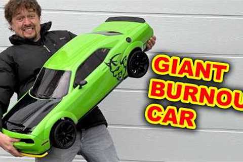 Worlds Biggest Petrol RC Burnout Car (rip tires)