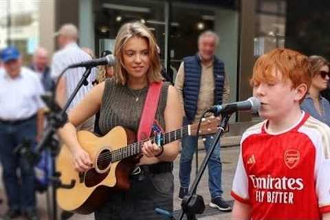 12 year old young Ed Sheeran is the new Ed on the street Hallelujah Jeff Buckley - Allie Sherlock