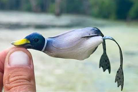 Fishing a DUCK LURE at THE BEST LAKE IN MINNESOTA!