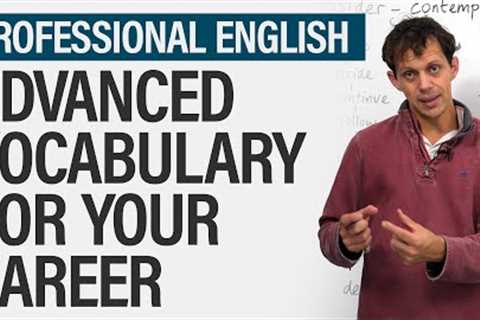 Professional English Vocabulary: Talk about your career