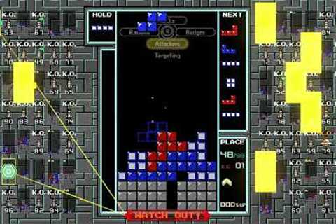 Tetris 99 (Nintendo Switch) - NES Tetris Theme 4th Place Match