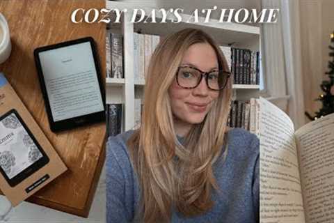 cozy home vlog ✨ kindle paperwhite unboxing, lots of hobbies, new hair &amp; more