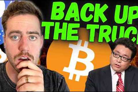 BITCOIN AND CRYPTO CRASHING- TOM LEE JUST SAID TO BACK UP THE TRUCK AND BUY!