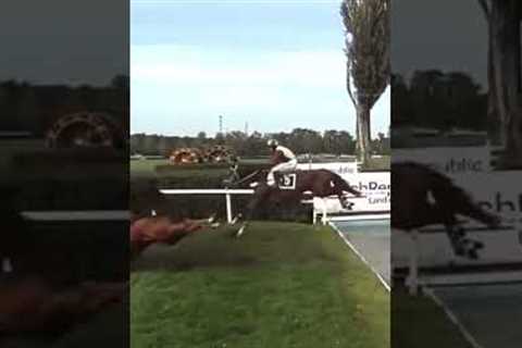Some pretty big horse racing accidents😭🐎