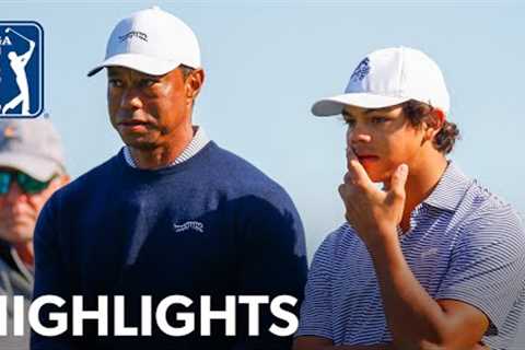 Tiger and Charlie Woods shoot 13-under 59 | Round 1 | PNC Championship | 2024