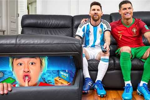 I Built a SECRET Room For Ronaldo VS Messi