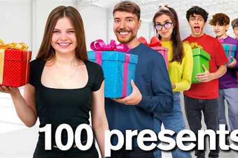 My Daughter Gets 100 Gifts But Only 1 Minute To Open Them ft/ MrBeast