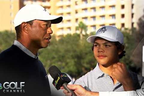 Tiger and Charlie Woods compare notes after PNC Championship Day 1 | Golf Channel