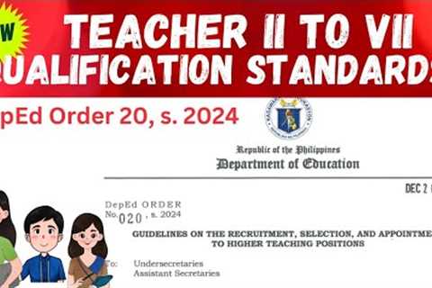 Teacher II to VII &amp; MT I to V RECLASSIFICATION  (DepEd Order 20, s. 2024) Cut-off Points is 50!