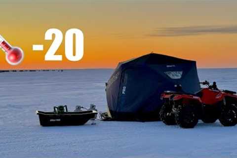 Fishing Upper Red Lake in Brutally Cold Temperatures