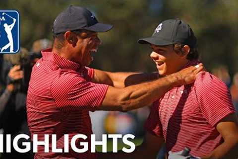 Tiger and Charlie Woods shoot 15-under 57 | Round 2 | PNC Championship | 2024