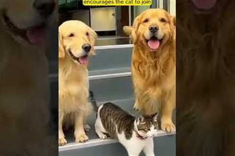 3 Dogs and Their Cat BFF: The Unlikely Friendship That Stole Our Hearts! 🐶🐱