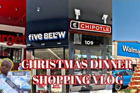 Christmas Dinner Shopping Spree! 🎄🎁| Preparing for the Holidays! |Target, Five Below, Walmart,..