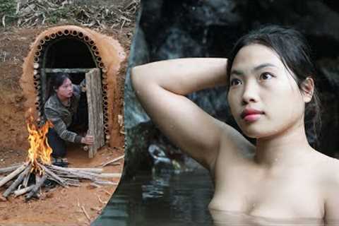 build a warm underground survival shelter, survival alone