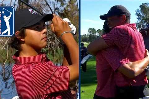 Charlie Woods makes first-ever HOLE-IN-ONE at PNC Championship | 2024