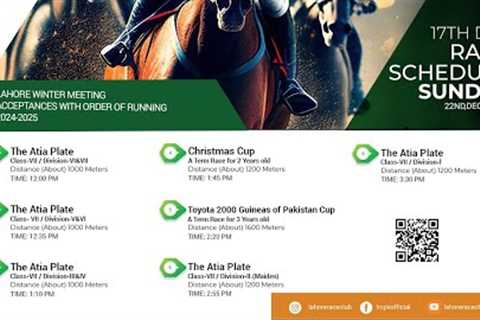 LRC Live  - 17th Day Lahore Winter Meeting 2024-2025 | December 22th, 2024 #horse #race #horserace