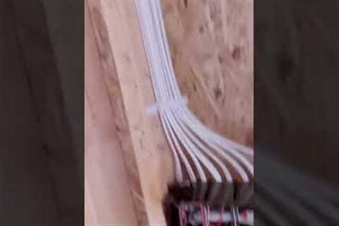 INSANE! Residential electrical wiring. Clean! #electrician #oddlysatisfying