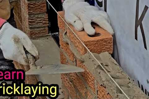 How To Lay Bricks For  Beginners Using a Line