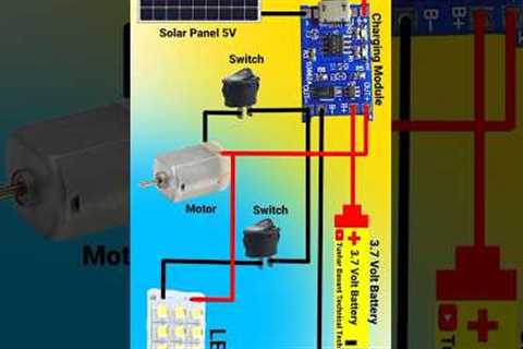 5 Volt Motor And LED light Connection DIY Project #shorts