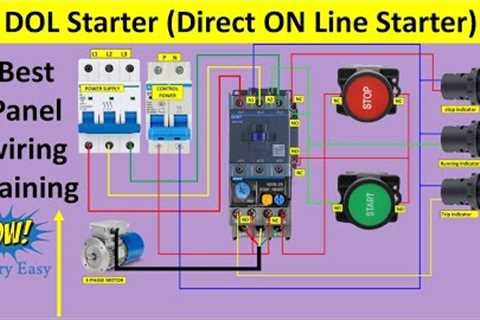 dol starter control wiring | DOL starter/direct online motor starter connection @Electricalgenius