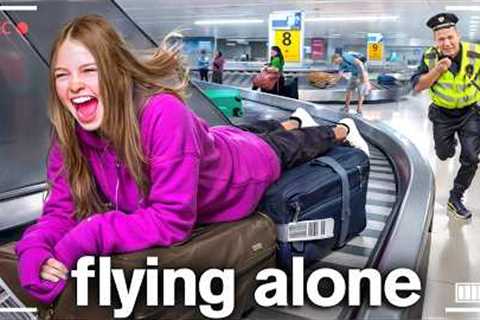 FLYING ALONE Without Parents For First Time *Hidden Camera*