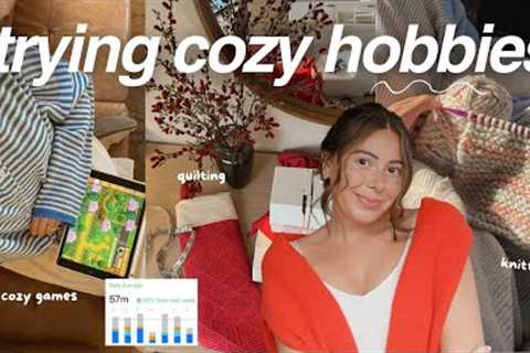 TRYING COZY HOBBIES 🧵🕯️ to stop my brain from rotting :')