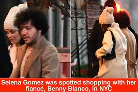 Selena Gomez was spotted shopping with her fiancé, Benny Blanco, in NYC