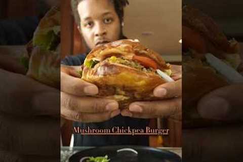Mushroom Chickpea burger #plantbased #healthylifestyle #vegan #chickpeas  #mushroomrecipe