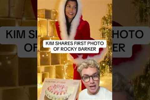 Kim Kardashian shares the first photo of Kourtney Kardashians son Rocky Barker! #shorts
