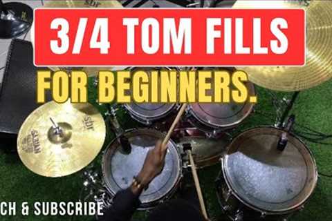 EASY 3/4 Tom Fills for Beginners | DRUM LESSON.