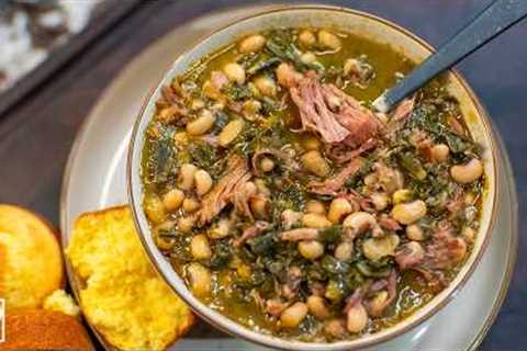 New Years Black Eyed Peas with  Collard Greens