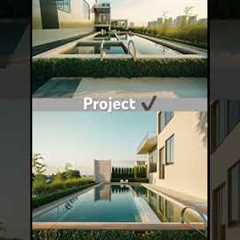 Backyard swimming pool Design project ✔️ | Architectural Design | Modern Design #shortsvideo