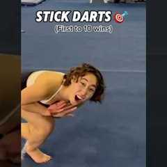 STICK DARTS 🎯😂 #gymnastics #gymnast #sports #gym #darts #olympics #olympic #sport #fail #fails