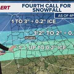 Winter Storm Update | Here's how much snow, sleet and freezing rain you could see in Georgia Friday