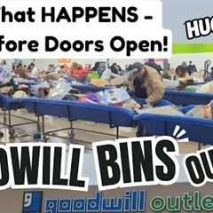 Goodwill Outlet Bins Large Haul - What Happens Before Doors Open - Thrift with Me