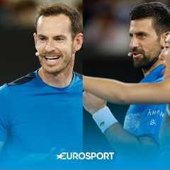 HILARIOUS! Andy Murray RETURNS to face Novak Djokovic in mixed doubles 🤣 | Australian Open 2025